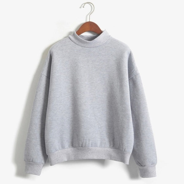 Women Pullover 9 colors Winter Loose Fleece Thick Knit Sweatshirt Female