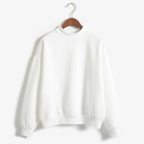 Women Pullover 9 colors Winter Loose Fleece Thick Knit Sweatshirt Female