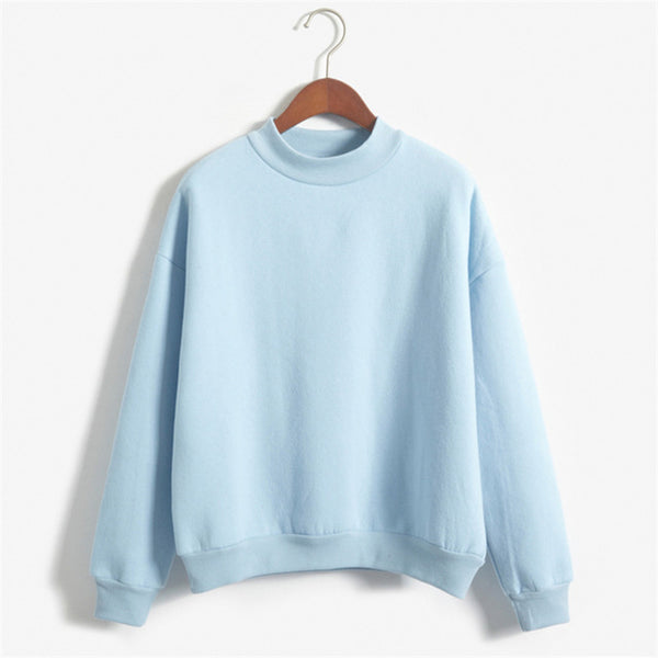 Women Pullover 9 colors Winter Loose Fleece Thick Knit Sweatshirt Female