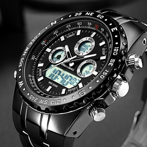 Readeel Sport Quartz Wrist Watch Men Military Waterproof  LED Digital Watches